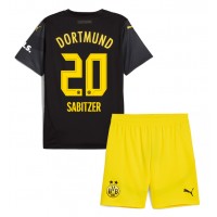 Camisa de Futebol Borussia Dortmund Marcel Sabitzer #20 Equipamento Secundário Infantil 2024-25 Manga Curta (+ Calças curtas)